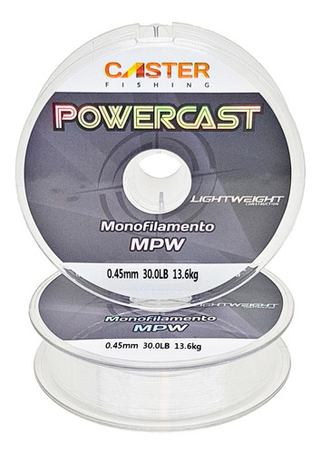 Tanza Nylon Caster Powercast 0.50mm 17,3kg 100m Baja Memoria