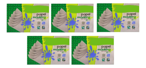 5 Block Papel Madera A4 Luma Mancha 30 Hojas 100% Reciclado