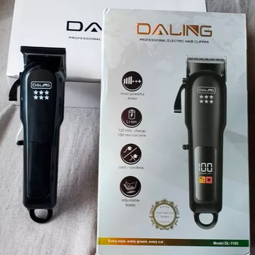 Cortadora De Cabello Profesional Inalambrica Daling Color Negro