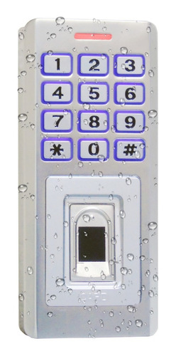 Imagen 2 de 6 de Kit Control De Acceso J R Por Huella Electroimán Impermeable