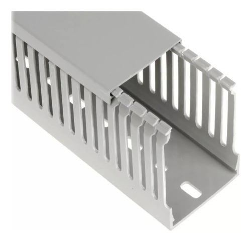 Canaleta Ranurada Pvc 100x80mm 4x3'' Arno Canali V5k80100 Color Gris