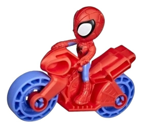 Figura Spidey Amazing Friends Spiderman C/ Moto Hasbro F3714