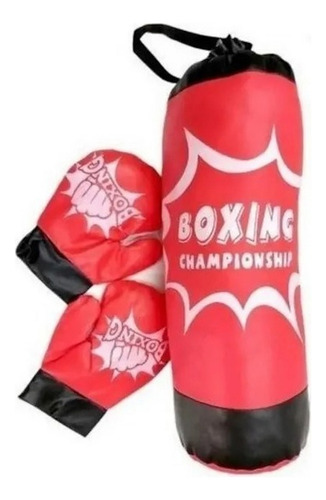 Set Saco Boxeo Para Niños Con Guantes Juego Deporte