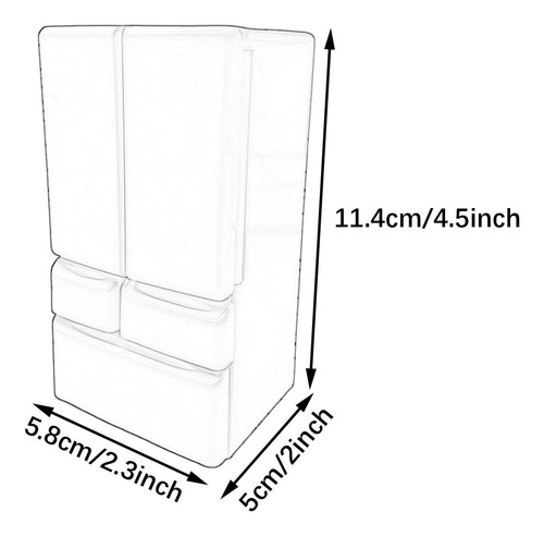 Mini Nevera De Juguete Para Casa De Muñecas, Accesorio Azul