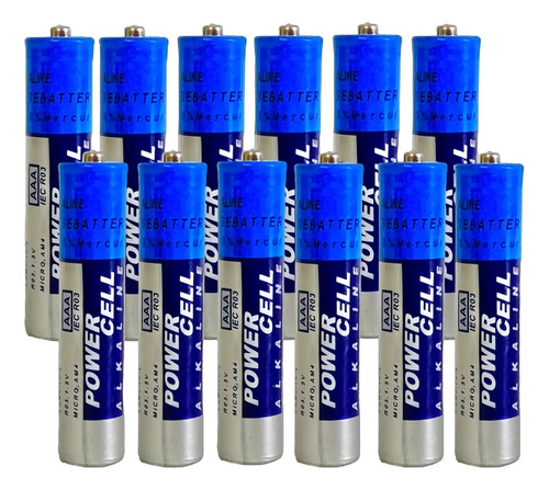 Combo X12 Pilas Baterías Aaa Alcalinas Cilíndricas 1.5v