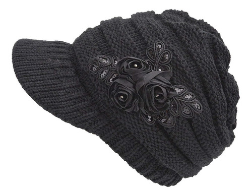 Gorro De Invierno Ysense Para Mujer Con Ala, Tejido Cálido C