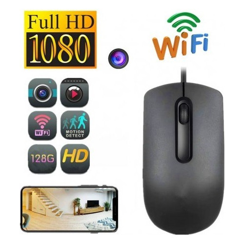 Ec Camara Espia/oculta Mouse Wifi Hd C/detec Movim