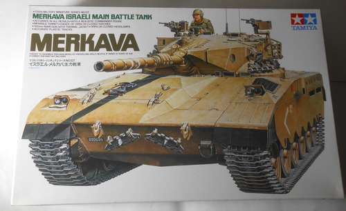 1:35 Tamiya Merkava Israeli Main Tanque Militar Armar (Usado)