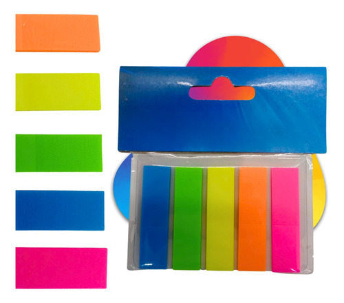 Post-it Sortido Bloco Com 125 Folhas Unidades 45x15mm Cores Cor Colorido