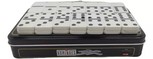 Jogo de Domino na Lata - Caixa de Metal Super Luxo - Domino Osso