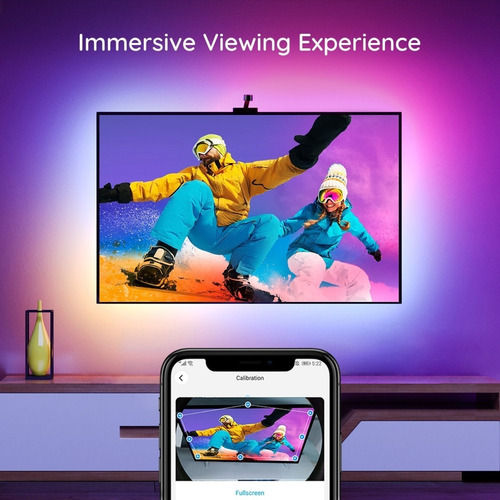 Imagen 5 de 10 de Govee Immersion Luces Led Rgbic Cámara Tv Ambilight Alexa Go