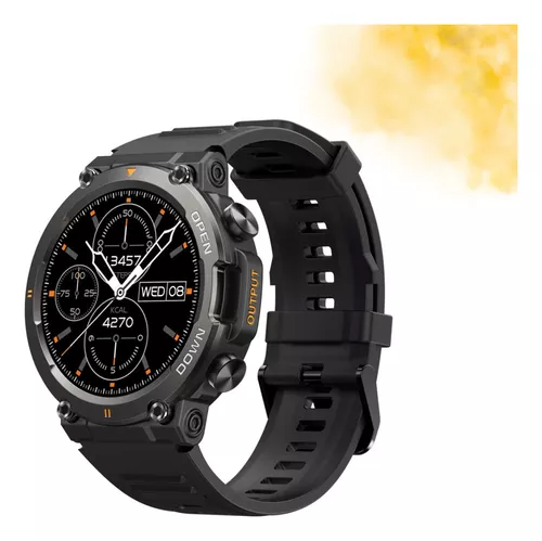 Relógio Smartwatch Redondo Inteligente Caixa Grande Militar