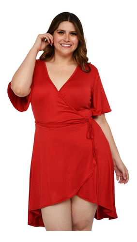 Vestido Strech Roman Fashion/tallas Extras, 4211 (rojo)