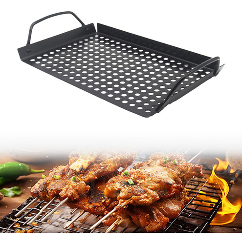 Plato Para Asar Para Barbacoa, Sartén Con Agujeros, Sartén