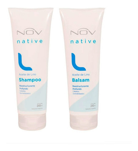 Shampoo Y Acondicionador Nov Native Aceite De Lino X 240 Ml