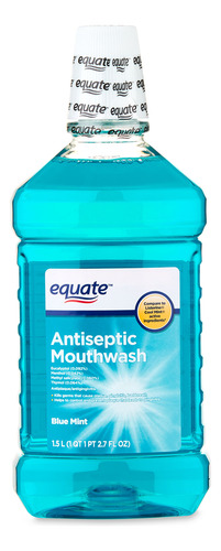 Enjuague Antiseptico Menta Azul Equate 1.5 L
