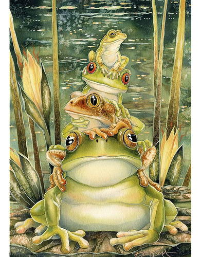 Toland Home Garden 1012315 Tower Of Frogs Frog Flag 28x40 Pu