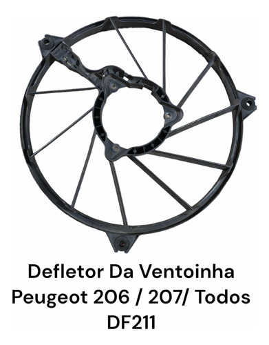 Defletor Da Ventoinha Peugeot 206 / 207/ Todos Df211