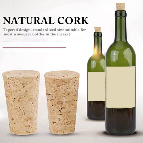 100 Unidades De Corcho Cónico Para Vino Reutilizables Portab