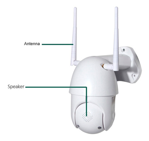 Imagen 3 de 9 de Cámara Domo Ptz Movimiento 360 Wifi Exterior Full Hd Flash