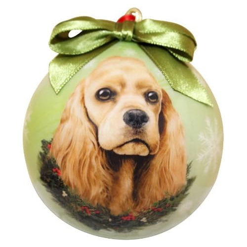 Adorno Navideño Cocker Spaniel Bola Prueba De Roturas