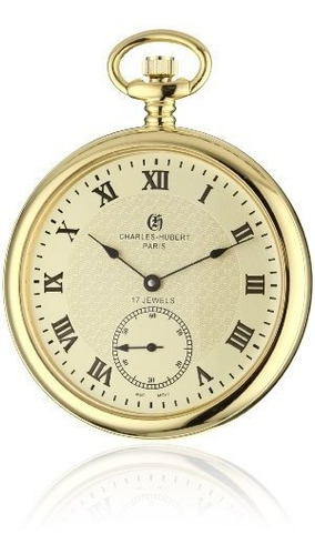 Reloj De Bolsillo De Acero Inoxidable Charles-hubert 3912-g.