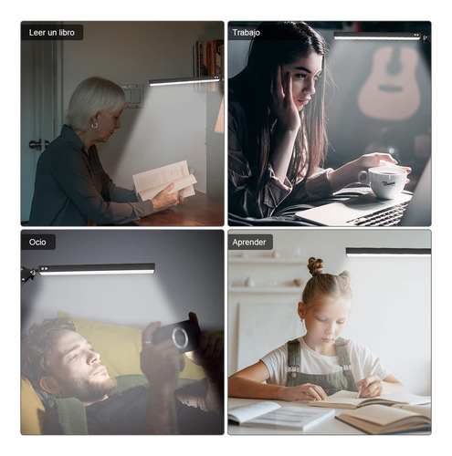 Lámpara De Escritorio Led, Lámpara Led Con Brazo Oscilante