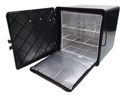 Combo Caja Delivery 40x40x40 Bolso Térmico C/ Reja Y Zunchos