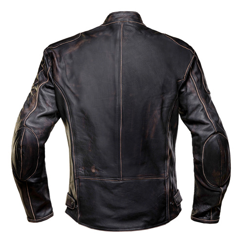 Imagen 6 de 10 de Campera Cuero Moto Stav Style 2 Protection Shock Control