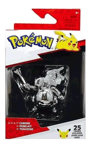 Pokémon Cubone Chrome Silver Celebración de los 25 años coleccionable