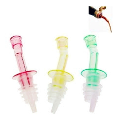 4 Tapon Vertedor Dosificador Botellas Licor Aceite Vinagre