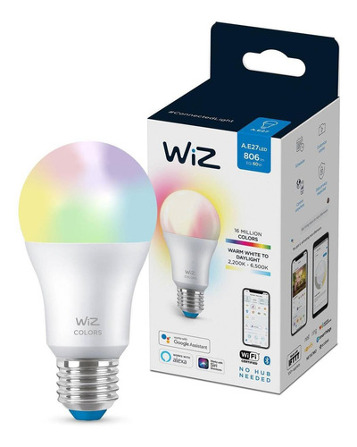 Imagen 4 de 11 de Wiz Bombillo Led Inteligente A19 Wi-fi Luz Fria Y Calida + C