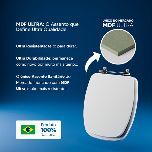 Mercado do Assento Assento Sanitário Palladium Preto Para Louça Celite