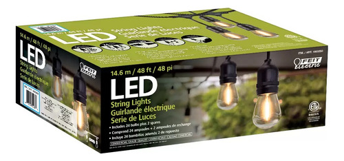 Serie Extensión De Luces Led 24 Focos Vintage 14.6m Int/ext