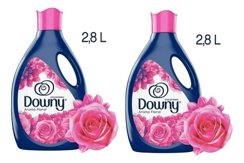 Suavizante Downy Floral Fresco Con Notas Florales 2.8l (2pz)