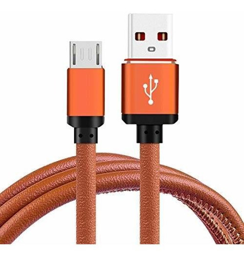Cable Usb 3.0 A Micro Usb Carga Y Datos Cuero Reforzado 1 Mt