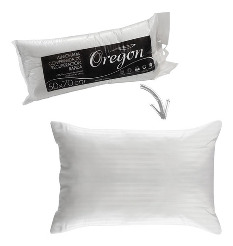 Almohada Hipoalergenica Lavable Fibra Siliconada 50x70