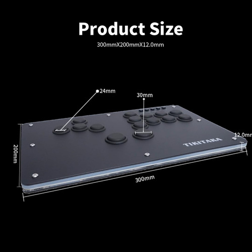 Controlador Arcade Tikitaka S15b-n Con Botones De Nylon