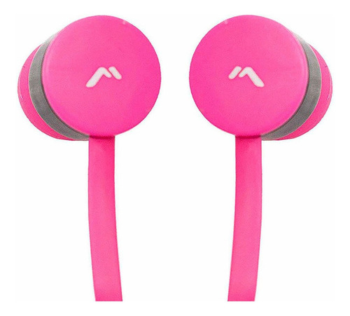 Audífonos Manos Libres Mitzu Estuche Anti-enredos Mh-2023 Color Rosa