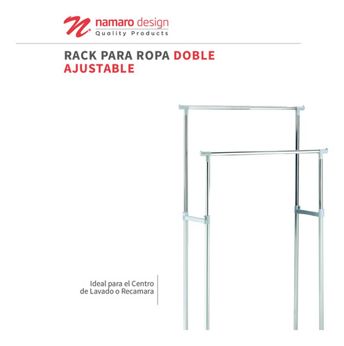 Rack Para Ropa Doble Ajustable Namaro Design