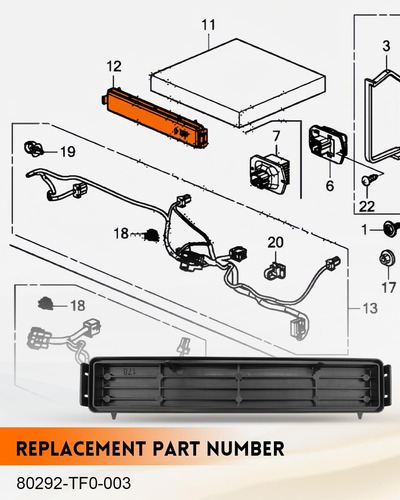 Tapa De Filtro De Aire De Cabina Para Honda Cr-v/cr-v Hybrid