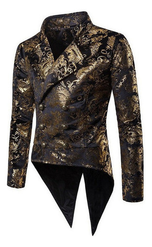 Chaqueta Con Estampado Dorado Para Hombre Esmoquin Fiesta Ba