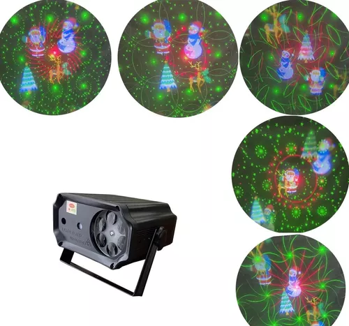 Projetor Holografico Laser Luz Natal Desenhos Led Papai Noel - Escorrega o  Preço