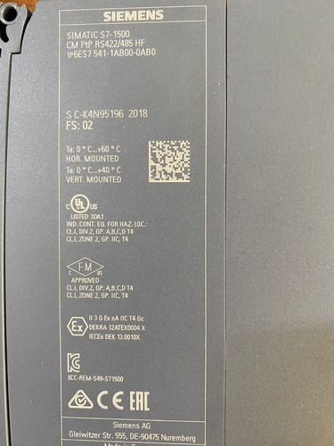Mod. De Com. Modbus Rs-422/485, Para Simatic S7-1500