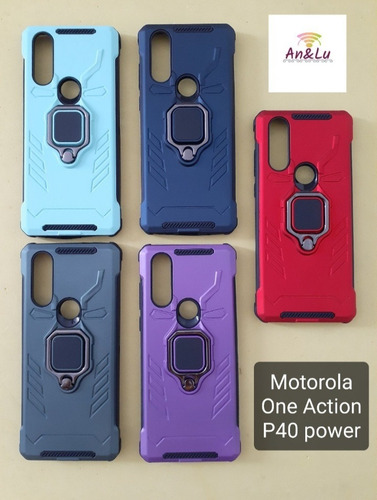 Imagen 9 de 9 de Forro Con Anillo Motorola One Actión