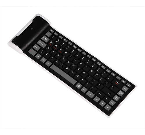 Portátil Roll Up Silicone Bluetooth Teclado Dobrável Fr Ios