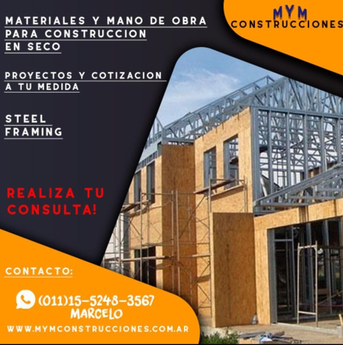 Imagen 3 de 5 de Tu Casa En Steel Framing A Solo 165000 $m2 (obra Gris)