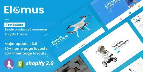 Imagem 1 de 9 de Tema Elomus Produtos Exclusivos Shopify