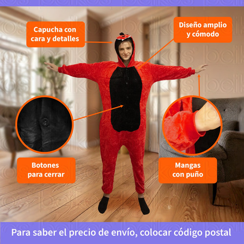 Pijama Enterizo Kigurumi Personajes Adulto Mameluco Invierno