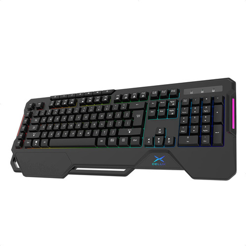 Delux K9600, Teclado Gamer Rgb Programable Macros Multimedia Color del teclado Negro Idioma Español